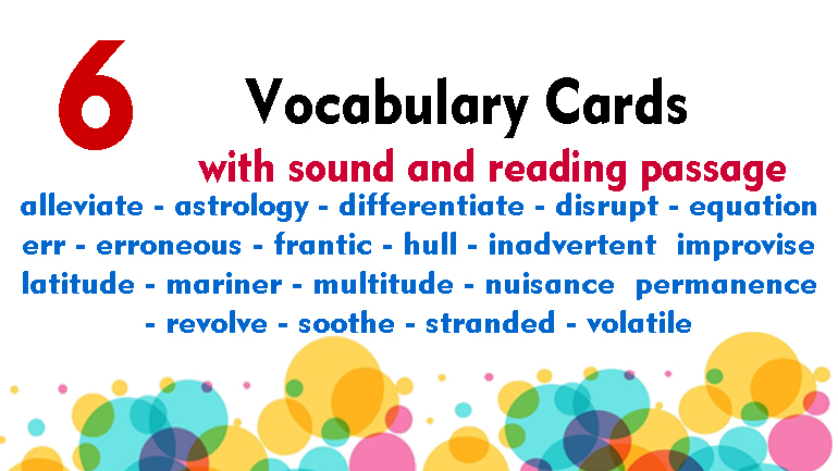 Vocabulary Cards 6