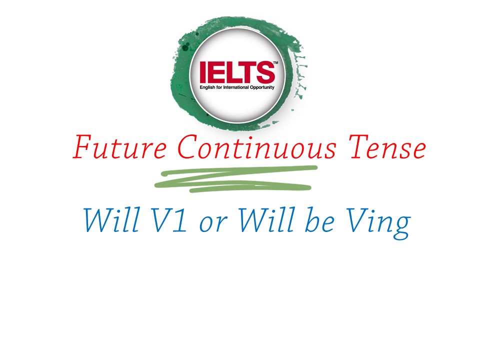 Future Continuous Tense (will V1 or Will be Ving)