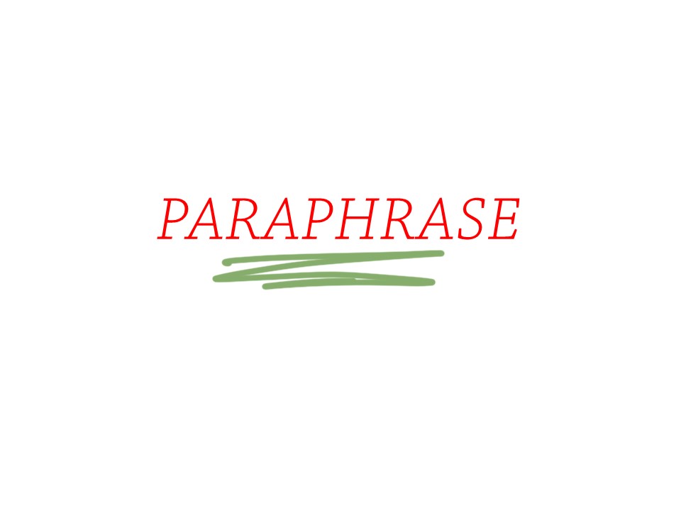 PARAPHRASE 1 (rewrıte) ADVANCED